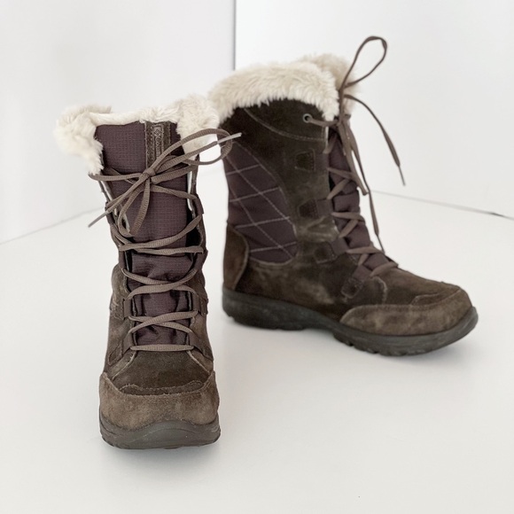 Columbia Ice Maiden ii Boots Brown Quilted Winter Snow Boots size 7 - Picture 2 of 9